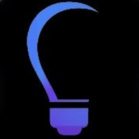 a light bulb icon on a black background